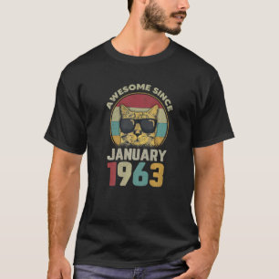 T-shirt Magnifique depuis janvier 1963 59e Anniversaire Ch