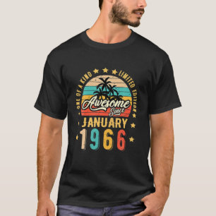 T-shirt Magnifique Depuis Janvier 1966 Vintage 56E Anniver