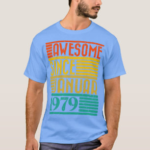 T-shirt Magnifique depuis janvier 1979 45 Ans 45e Naissanc