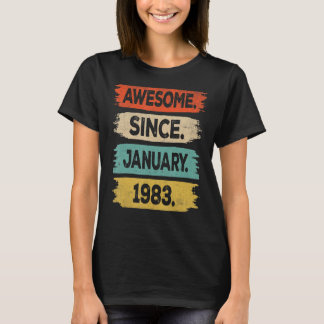 T-shirt Magnifique depuis janvier 1983 40e anniversaire 40