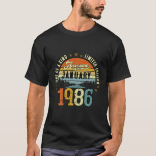T-shirt Magnifique Depuis Janvier 1986 Vintage 36E Anniver