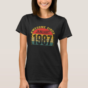 T-shirt Magnifique depuis janvier 1987 36e anniversaire Wo