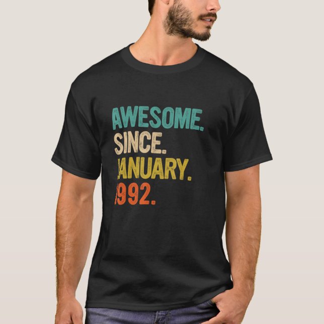 T-shirt Magnifique Depuis Janvier 1992 31 Ans 31ème Birt (Devant)