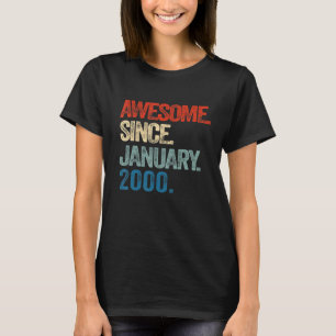 T-shirt Magnifique Depuis Janvier 2000 23 Ans 23ème Annive