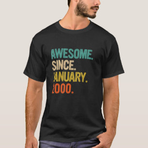 T-shirt Magnifique Depuis Janvier 2000 23 Ans 23ème Birt
