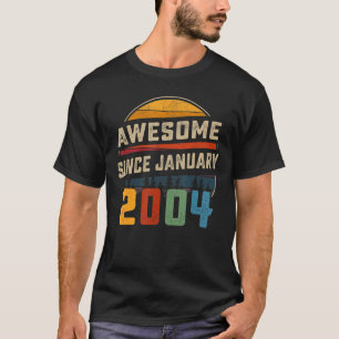 T-shirt Magnifique depuis janvier 2004 19e anniversaire 19