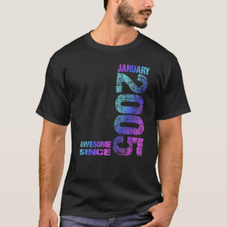 T-shirt Magnifique depuis janvier 2005 18e anniversaire Né