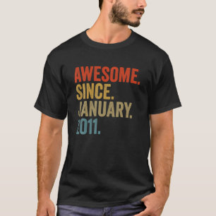 T-shirt Magnifique Depuis Janvier 2011 11E Anniversaire Vi