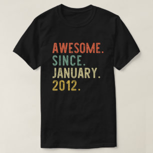 T-shirt Magnifique Depuis Janvier 2012 9ème Cadeau Annive