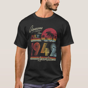 T-shirt Magnifique depuis juillet 1942 80 ans 80e annivers