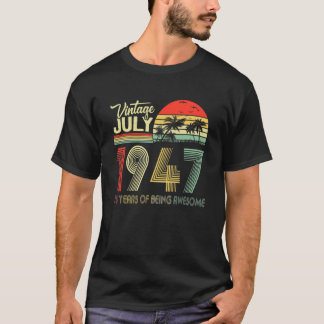 T-shirt Magnifique depuis juillet 1947 75e anniversaire Vi
