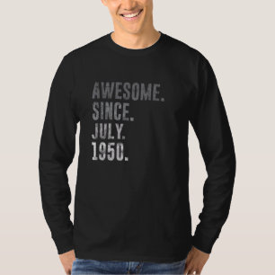 T-shirt Magnifique depuis juillet 1950 72e anniversaire Vi