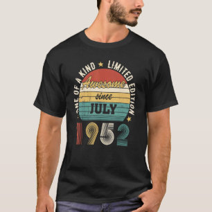 T-shirt Magnifique depuis juillet 1952 U2013 Joyeux annive