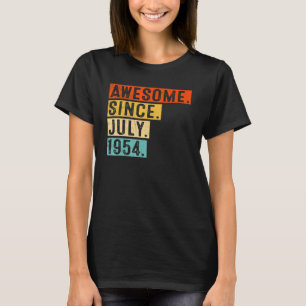 T-shirt Magnifique depuis juillet 1954 Vintage 68ème anniv