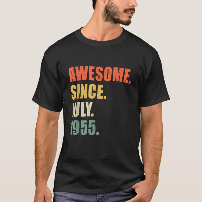 T-shirt Magnifique Depuis Juillet 1955 67 Anniversaire (Devant)