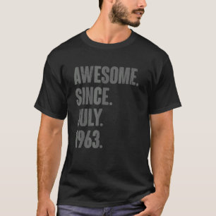 T-shirt Magnifique Depuis Juillet 1963 59 Ans 59ème Annive