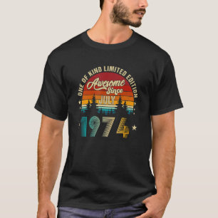 T-shirt Magnifique depuis juillet 1974 48e anniversaire 48