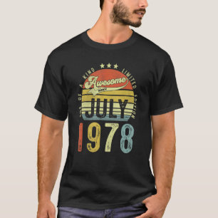 T-shirt Magnifique depuis juillet 1978 Vintage 44ème anniv