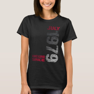 T-shirt Magnifique depuis juillet 1979 44e anniversaire Né