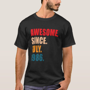 T-shirt Magnifique Depuis Juillet 1986 Vintage naissance p