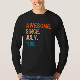 T-shirt Magnifique depuis juillet 1988 Vintage 34ème anniv