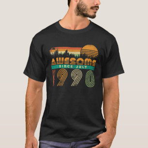 T-shirt Magnifique Depuis Juillet 1990 Cadeau Anniversaire