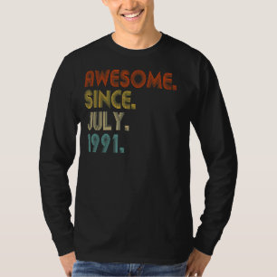 T-shirt Magnifique depuis juillet 1991 Vintage 31e anniver