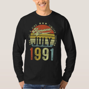 T-shirt Magnifique Depuis Juillet 1991 Vintage 31ème Anniv