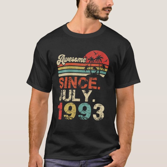 T-shirt Magnifique Depuis Juillet 1993 Année Du 29E Annive (Devant)