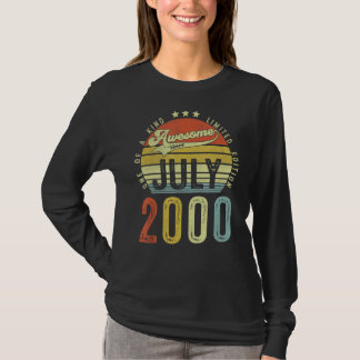 T-shirt Magnifique Depuis Juillet 2000 Vintage 22ème Anniv