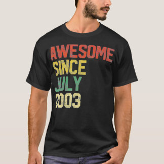 T-shirt Magnifique depuis juillet 2003 18e anniversaire 18