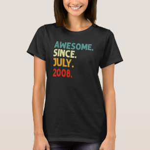 T-shirt Magnifique depuis juillet 2008 Vintage 14ème anniv