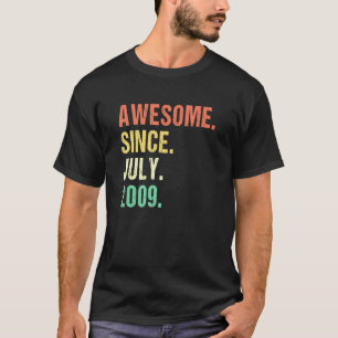 T-shirt Magnifique Depuis Juillet 2009 12ème Anniversaire