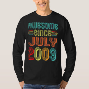 T-shirt Magnifique Depuis Juillet 2009 Vintage 13 Ans 13èm
