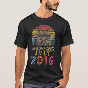 T-shirt Magnifique Depuis Juillet 2016 7 Ans 7e Anniversai