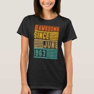 T-shirt Magnifique Depuis Juin 1963 Vintage 59ème Hommes E