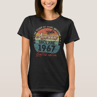 T-shirt Magnifique Depuis Juin 1967 55 Ans 55 Anniversaire
