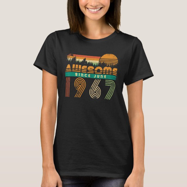T-shirt Magnifique Depuis Juin 1967 Anniversaire Pour Homm (Devant)