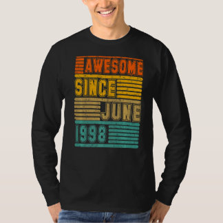 T-shirt Magnifique Depuis Juin 1998 Vintage 24E Hommes Et 