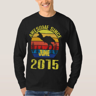 T-shirt Magnifique depuis juin 2015 Dinosaur 8e anniversai