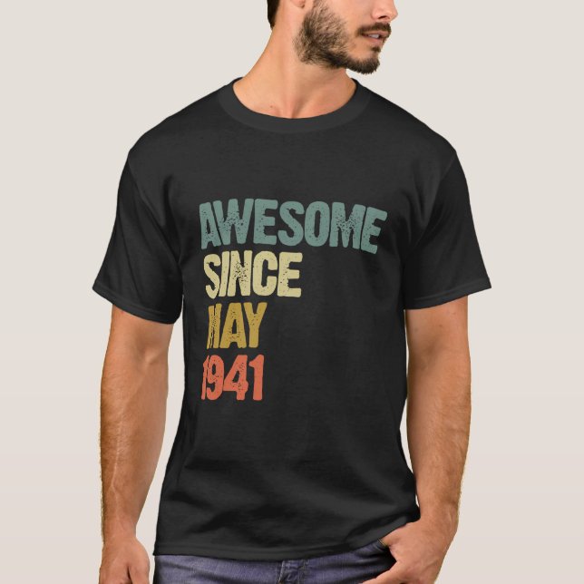 T-shirt Magnifique Depuis Mai 1941 78 Ans 78E Anniversaire (Devant)