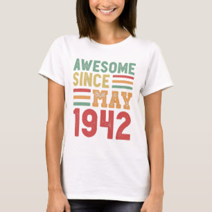 T-shirt Magnifique depuis mai 1942 80e anniversaire Cadeau