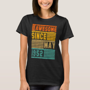 T-shirt Magnifique Depuis Mai 1952 Vintage 70ème Hommes Et