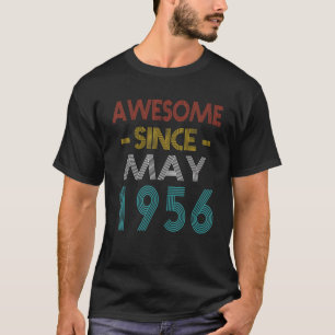 T-shirt Magnifique depuis mai 1956 Anniversaire Vintage