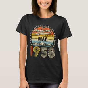 T-shirt Magnifique Depuis Mai 1958 65 Ans