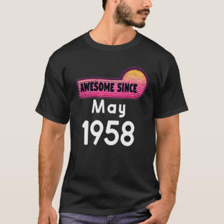 T-shirt Magnifique depuis mai 1958 Anniversaire 1958 Mai V