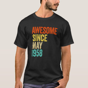 T-shirt Magnifique Depuis Mai 1958 Vintage 64ème Hommes Et