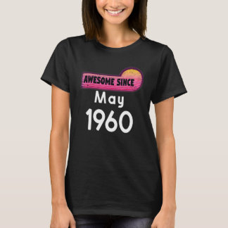 T-shirt Magnifique depuis mai 1960 Anniversaire 1960 Mai V