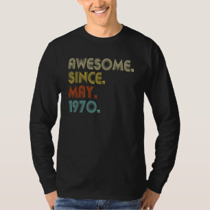 T-shirt Magnifique depuis mai 1970 52e anniversaire 52 ans
