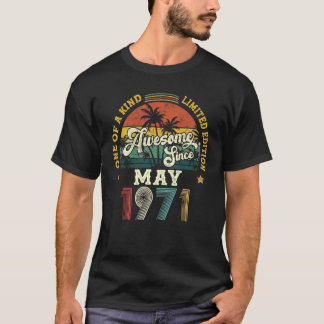 T-shirt Magnifique depuis mai 1971 Vintage 51e anniversair